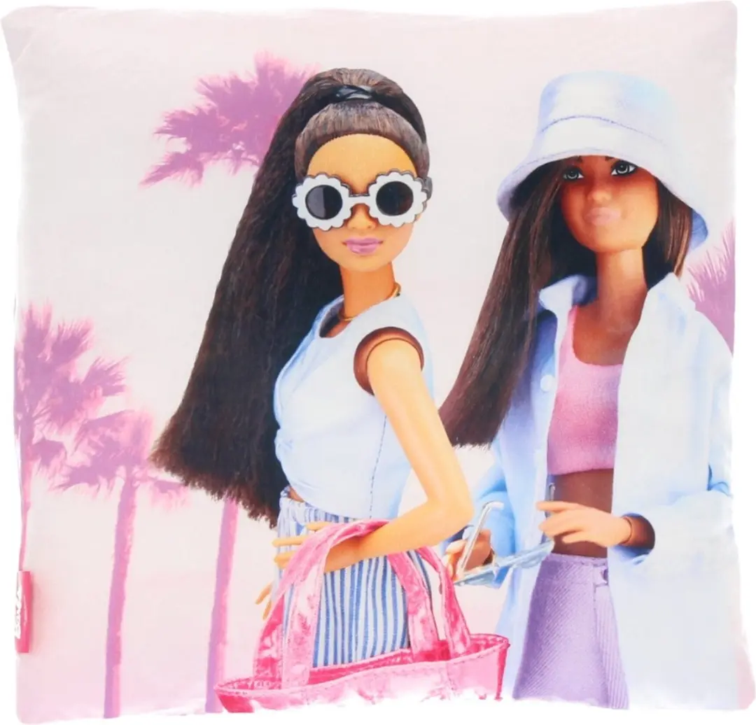 Barbie Kussen Roze - Kinderkamer - afbeelding 2 van 5
