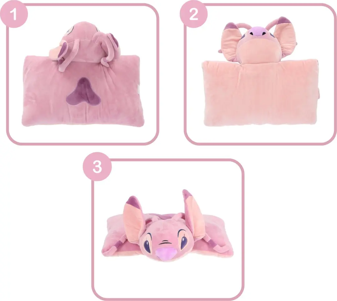 Spider-Man Lilo & Stitch 2-in-1 Knuffelkussen Roze - afbeelding 2 van 4