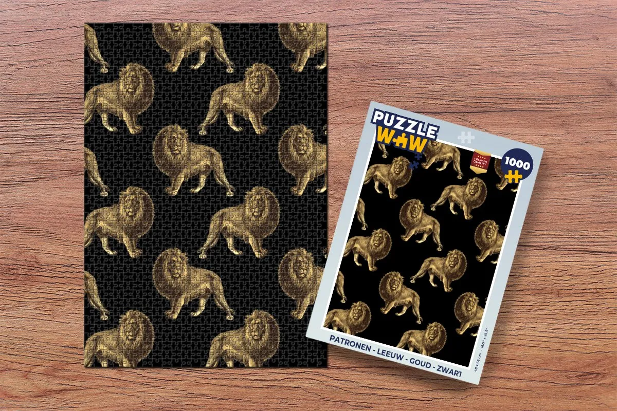 PuzzleWow Leeuw Legpuzzel 1000 Stuks - Multicolor