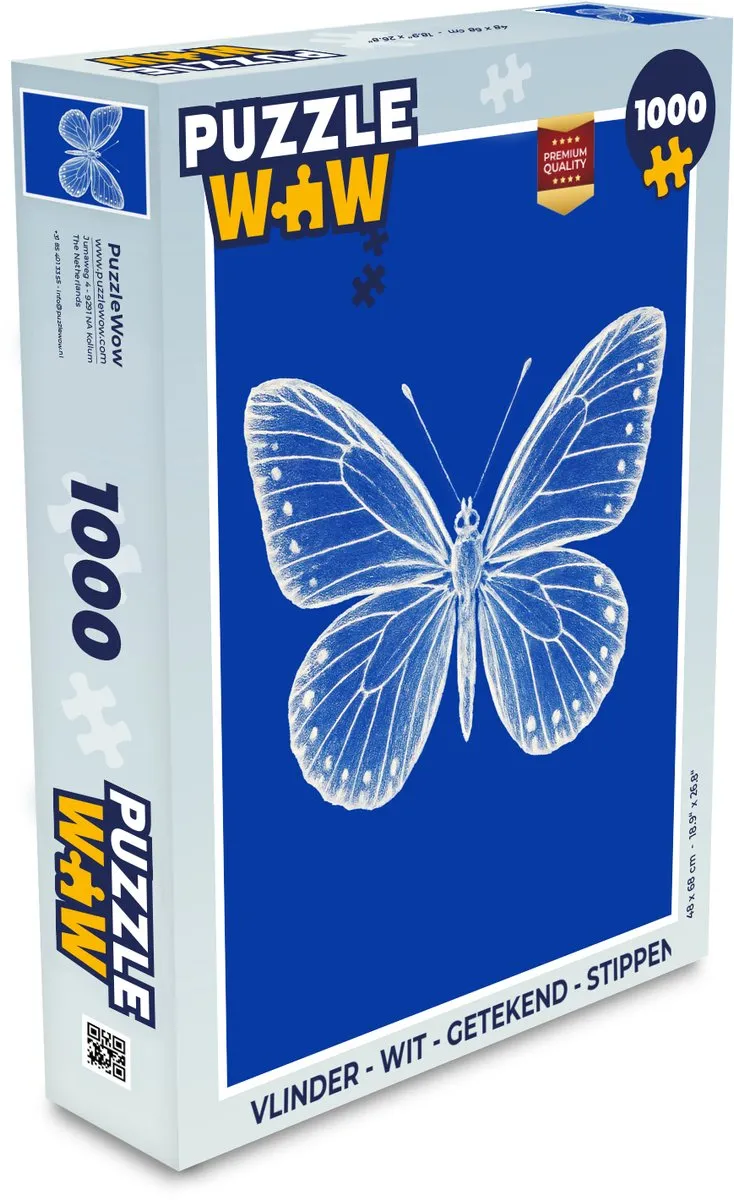 PuzzleWow Vlinder Legpuzzel 1000 Stuks