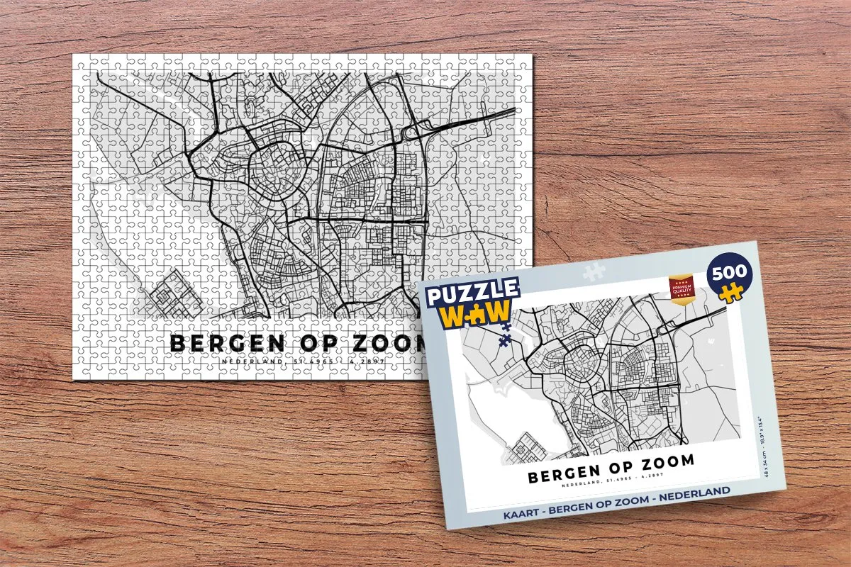 PuzzleWow Bergen op Zoom Legpuzzel 500 Stuks - Multicolor