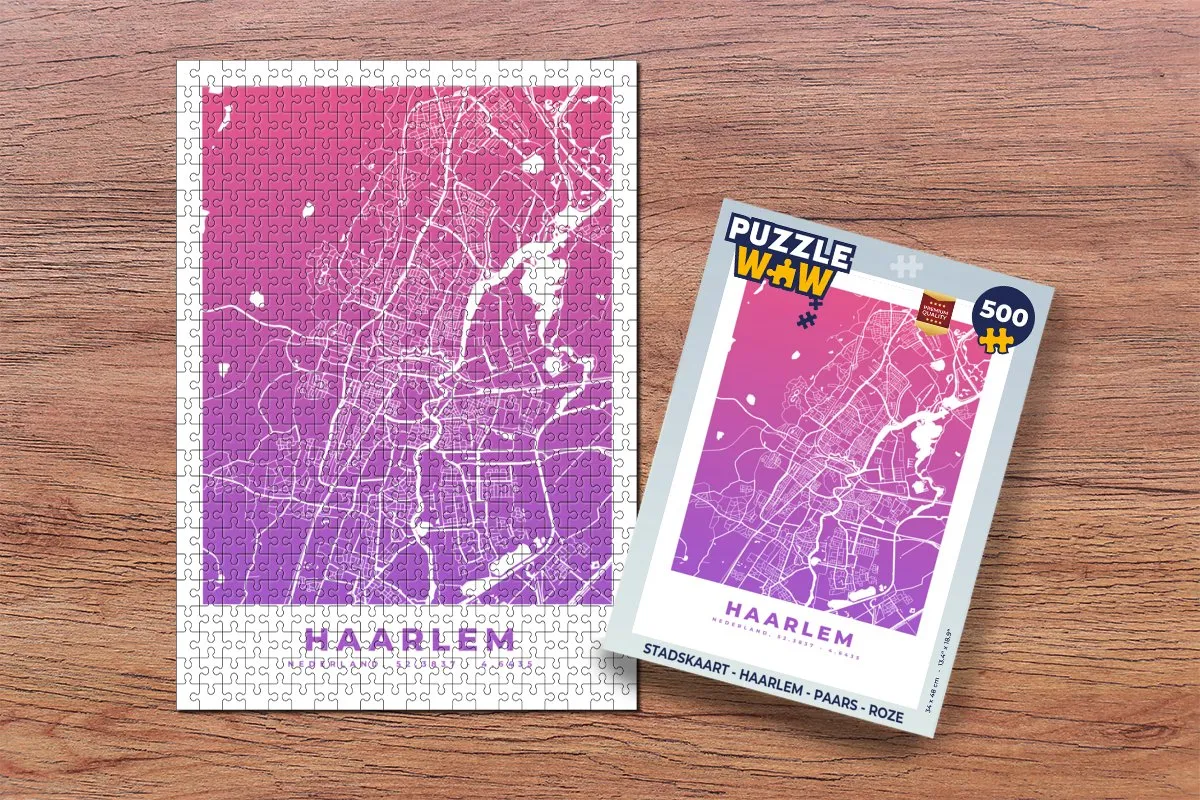 PuzzleWow Haarlem Legpuzzel 500 Stuks - Multicolor