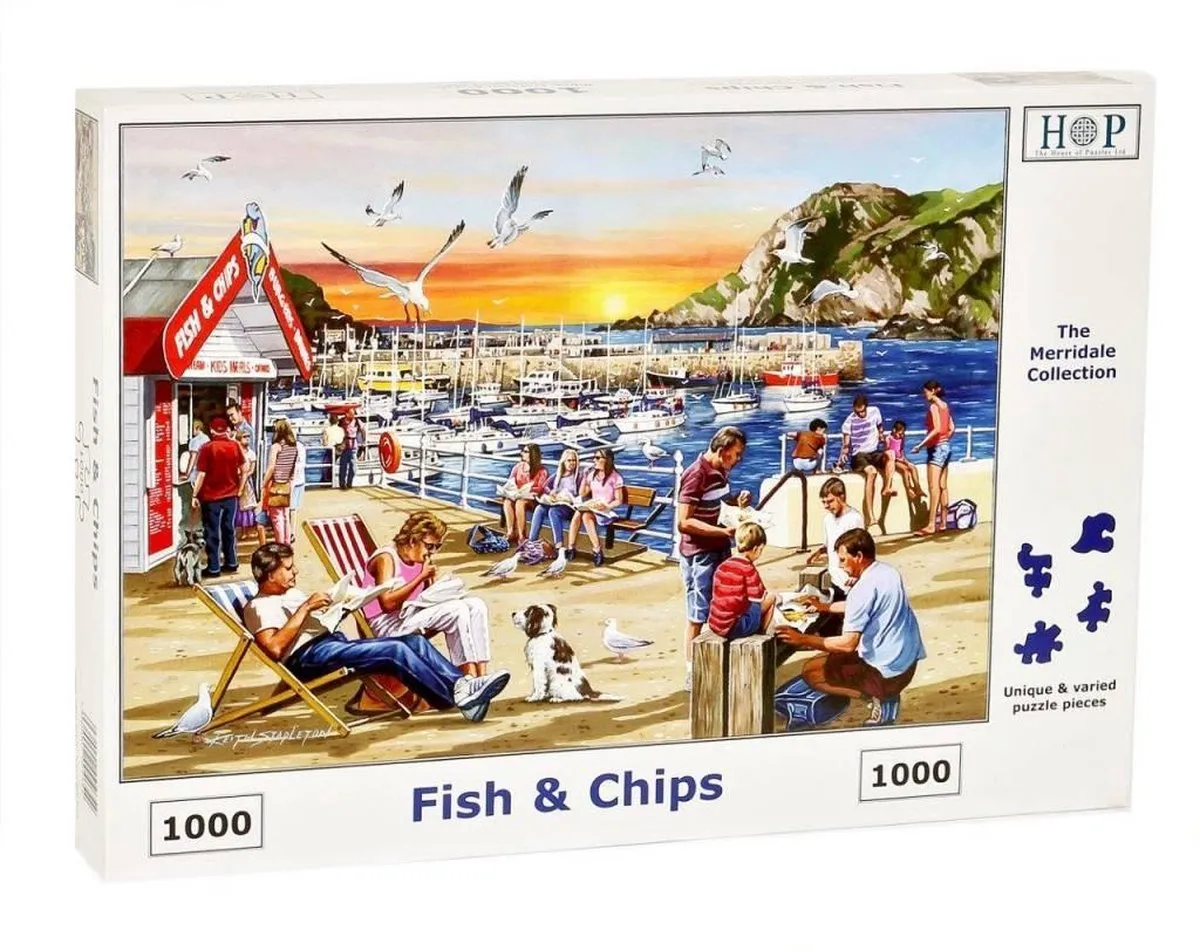 House Of Puzzles Fish and Chips Puzzel 1000 Stuks