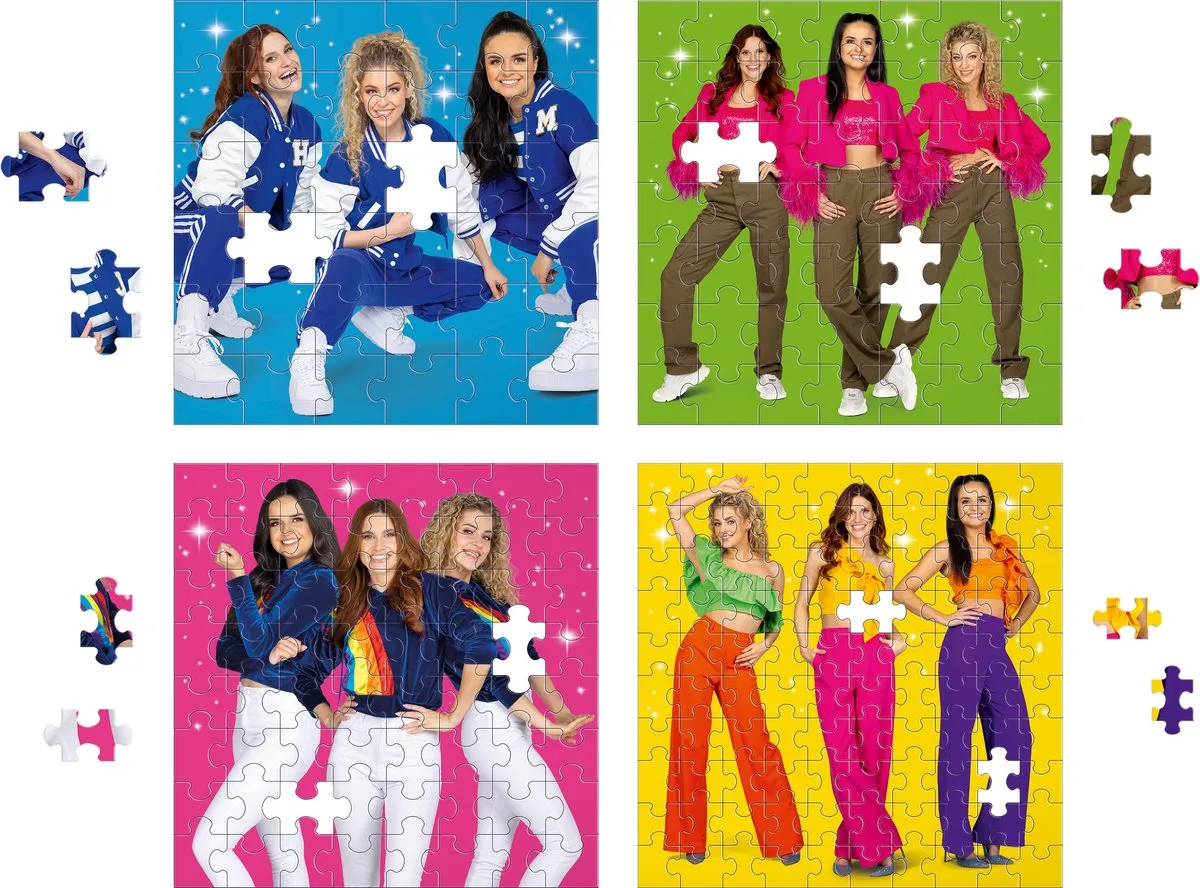 K3 Sterretjes 4-in-1 Puzzel - 36/49/64 Stukjes - Multicolor