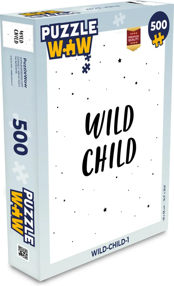 PuzzleWow Quotes Wild Child Legpuzzel 500 Stuks - Multicolor