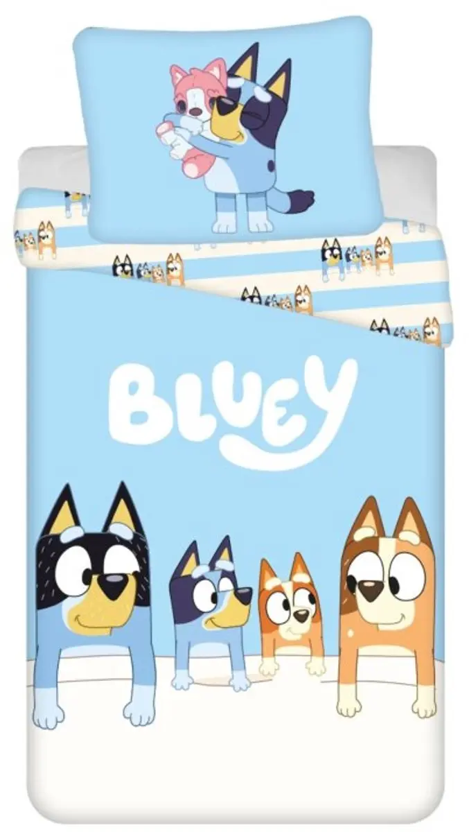 Bluey Dekbedovertrek Eenpersoons 140x200cm - Meerkleurig - afbeelding 2 van 3