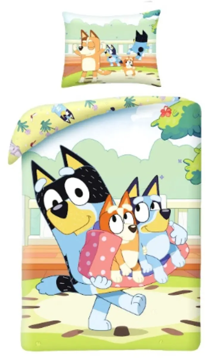 Bluey Eenpersoons Slaapkamerset - Dekbedovertrek & Hoeslaken - afbeelding 2 van 3