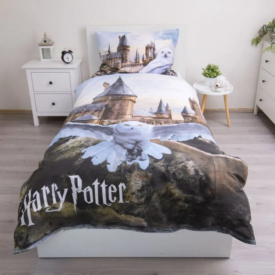 Harry Potter Eenpersoons Slaapkamerset - Dekbedovertrek & Hoeslaken - Multi - afbeelding 3 van 5