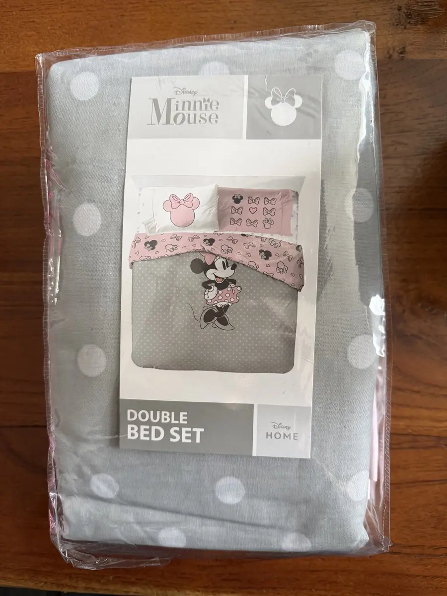 Disney Minnie One of a Kind 100% katoen, 4-delige kinderbeddengoedset, 200 x 200