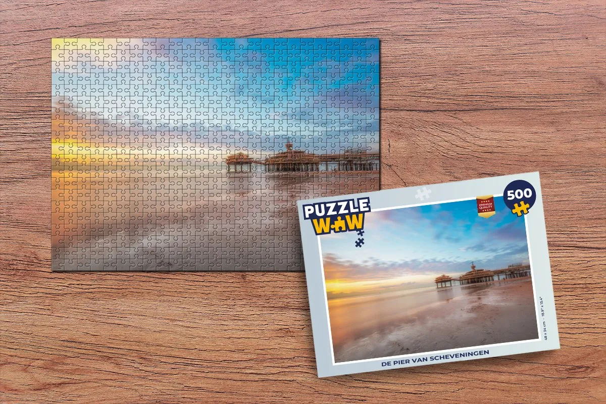 PuzzleWow De Pier van Scheveningen Legpuzzel 500 Stuks - Multicolor
