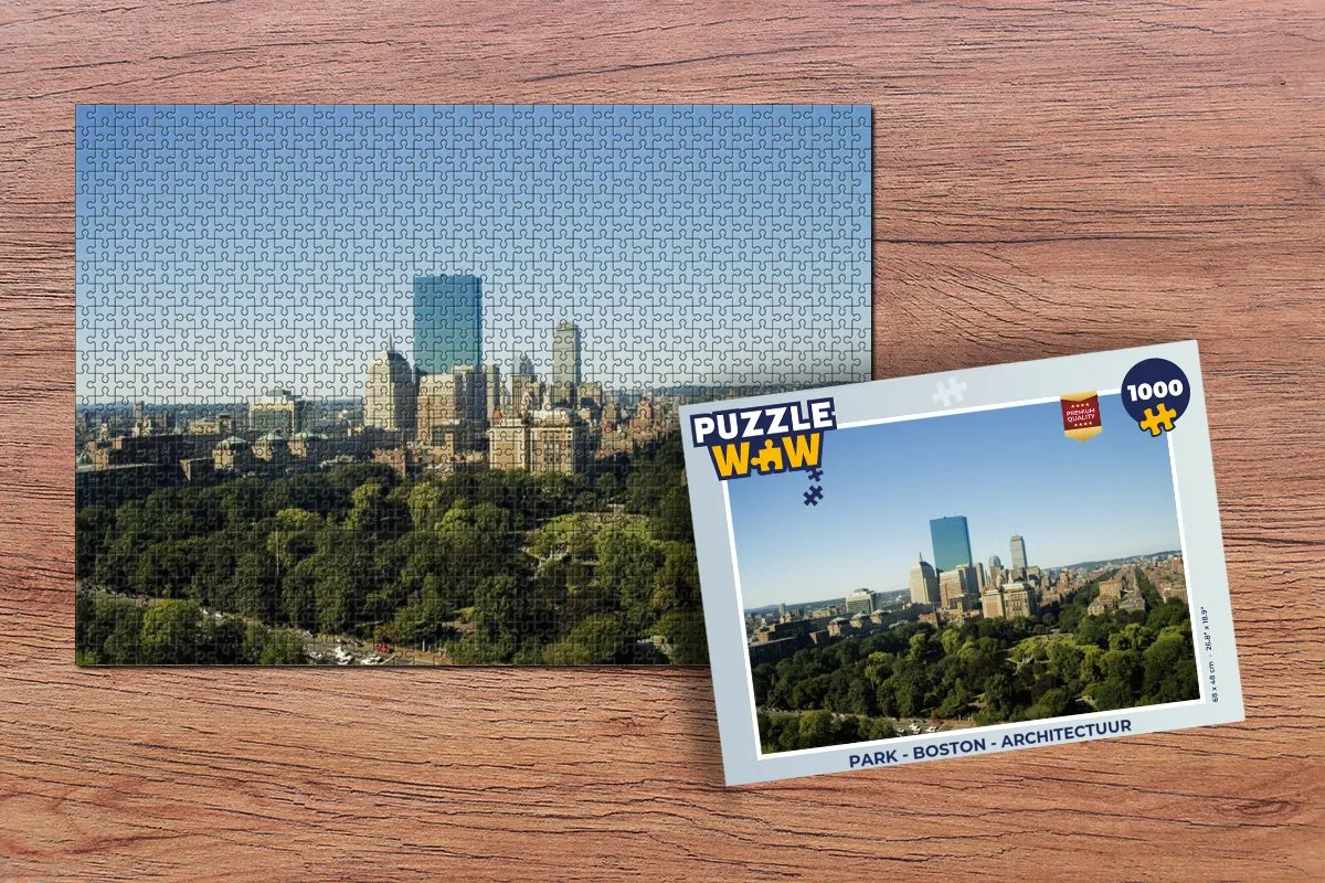 PuzzleWow Boston Architectuur Legpuzzel 1000 Stuks - Multicolor