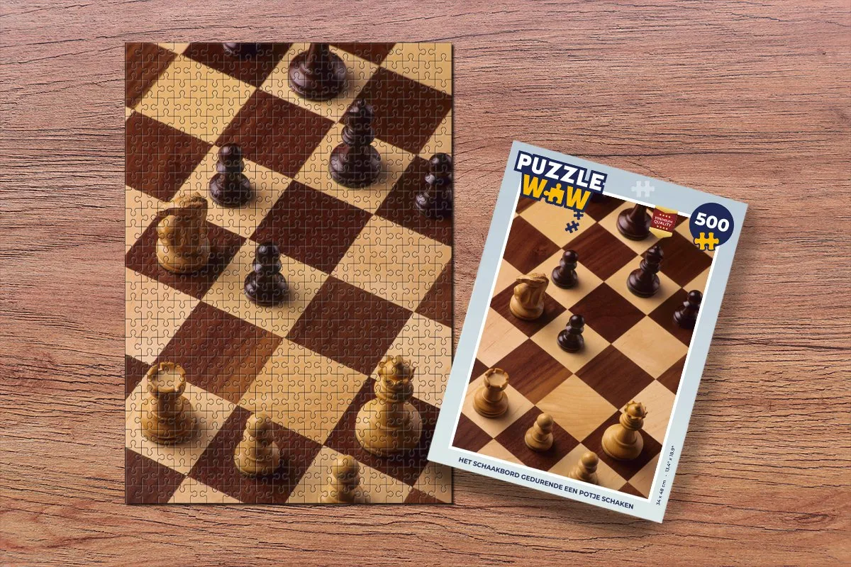 PuzzleWow Legpuzzel Het Schaakbord 500 Stuks - Multicolor