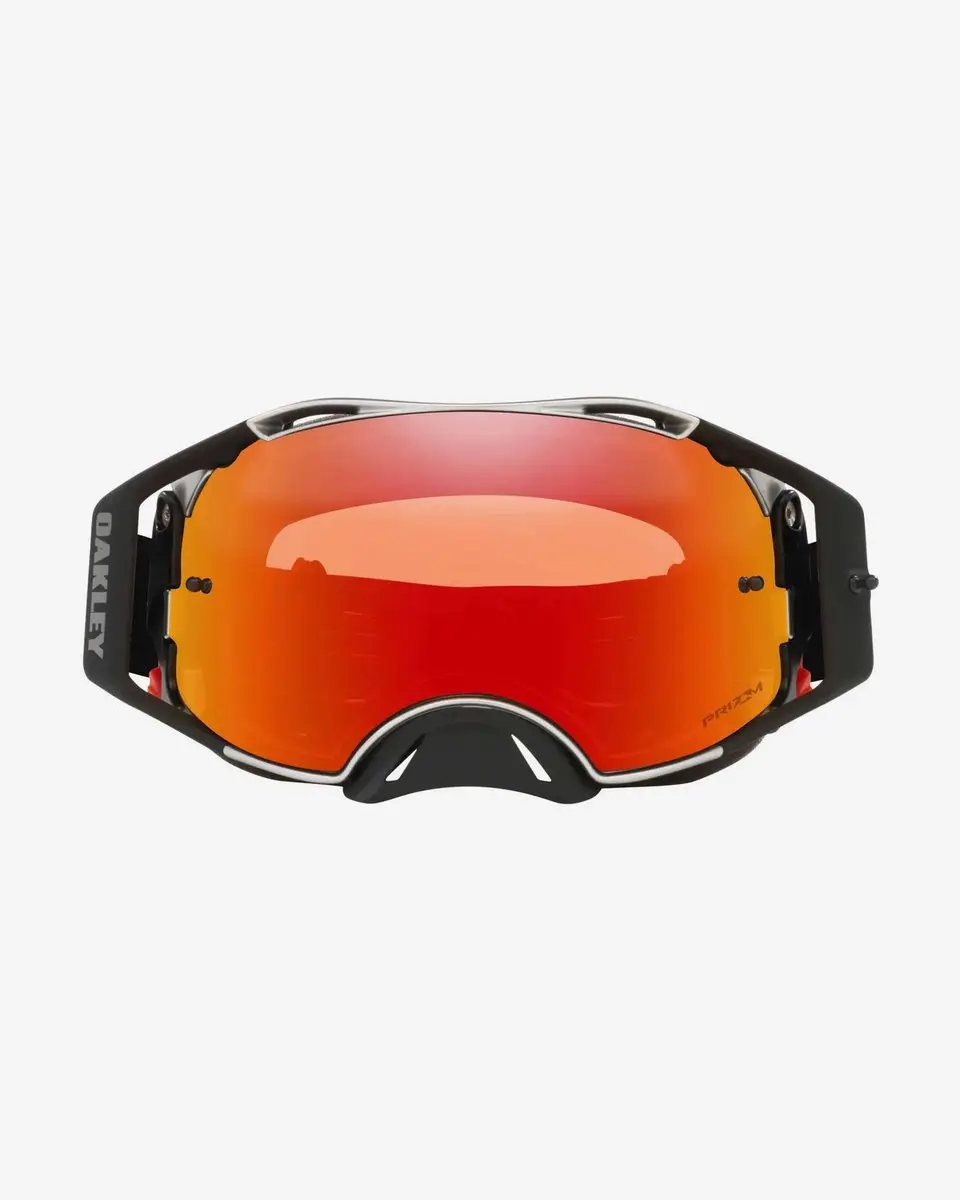 Oakley Airbrake MX Tuff Blocks Bril - Rood - Zwart/Gunmetal