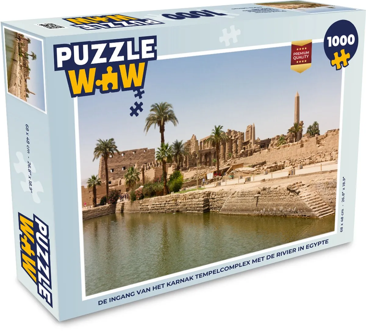 PuzzleWow Legpuzzel Karnak Tempelcomplex 1000 Stuks - Multicolor