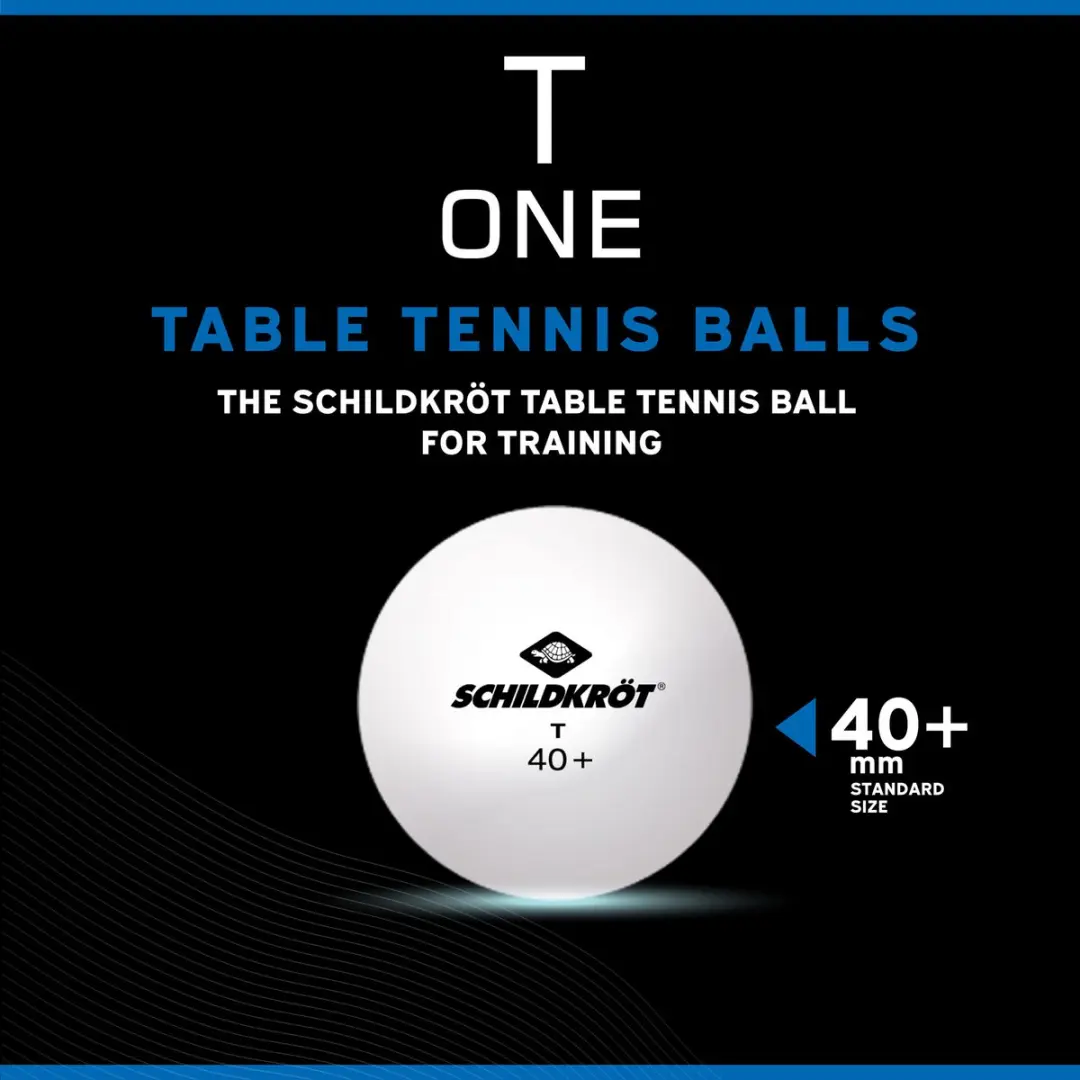 Schildkröt Tafeltennisballen Training Poly 40+ - 120 Stuks Wit