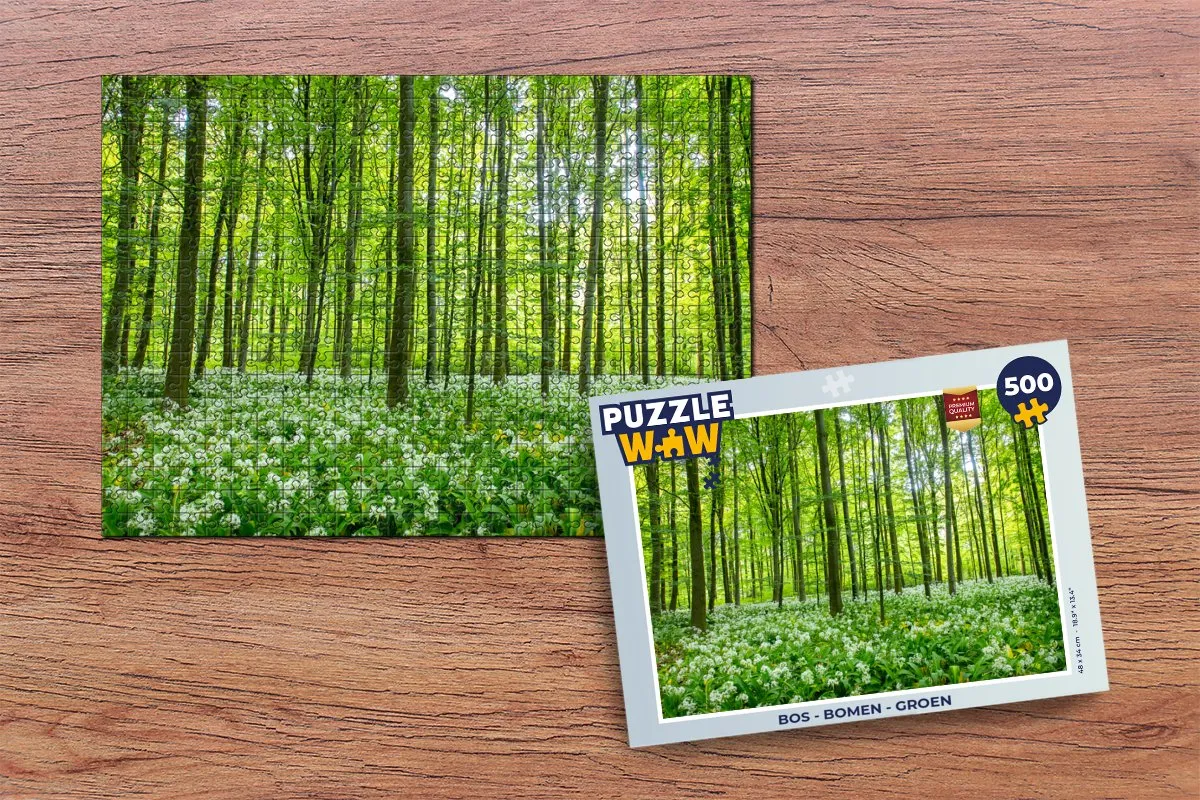 PuzzleWow Bos Bomen Legpuzzel 500 Stuks - Multicolor