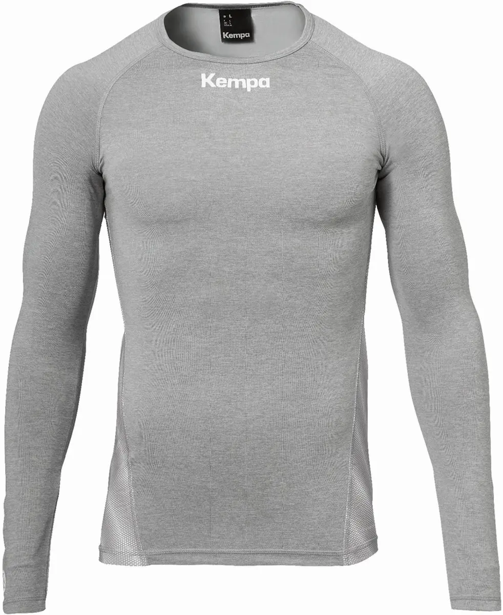 Kempa Attitude Thermo Shirt Lange Mouw Donker Grijs Melage Maat 3XL