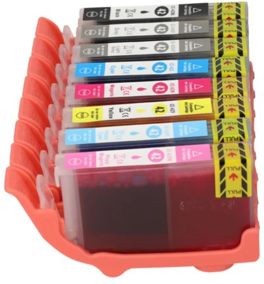 PrintAbout CLI-42BK/C/M/Y/PC/PM/GY/LGY Inktcartridges - 8 Stuks - Canon