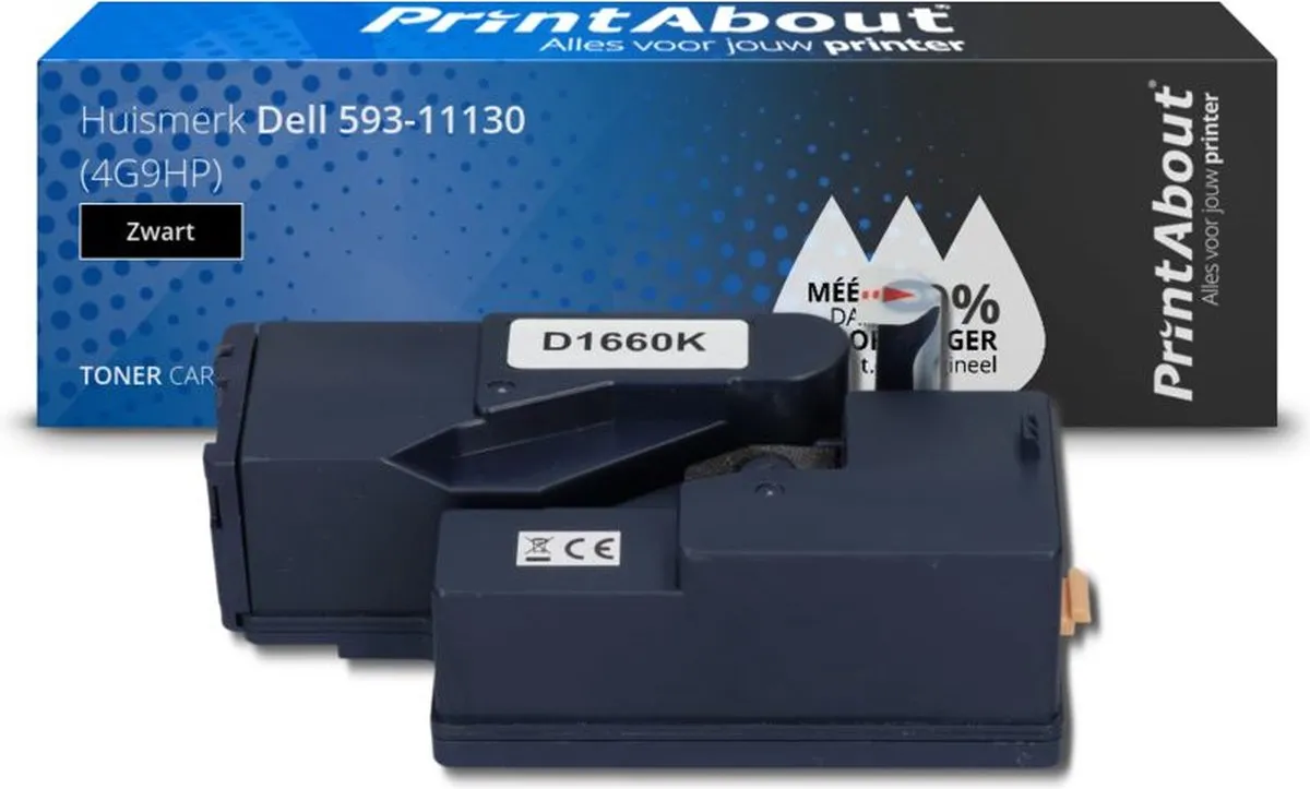 PrintAbout 593-11130-PA Toner Zwart - 1.400 pagina's