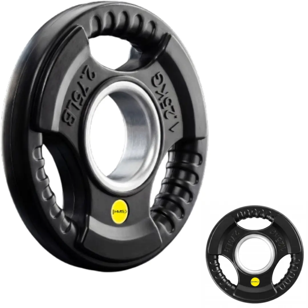Olympische Halteringsschijf 1.25 kg Rubber met Handgrepen HMS