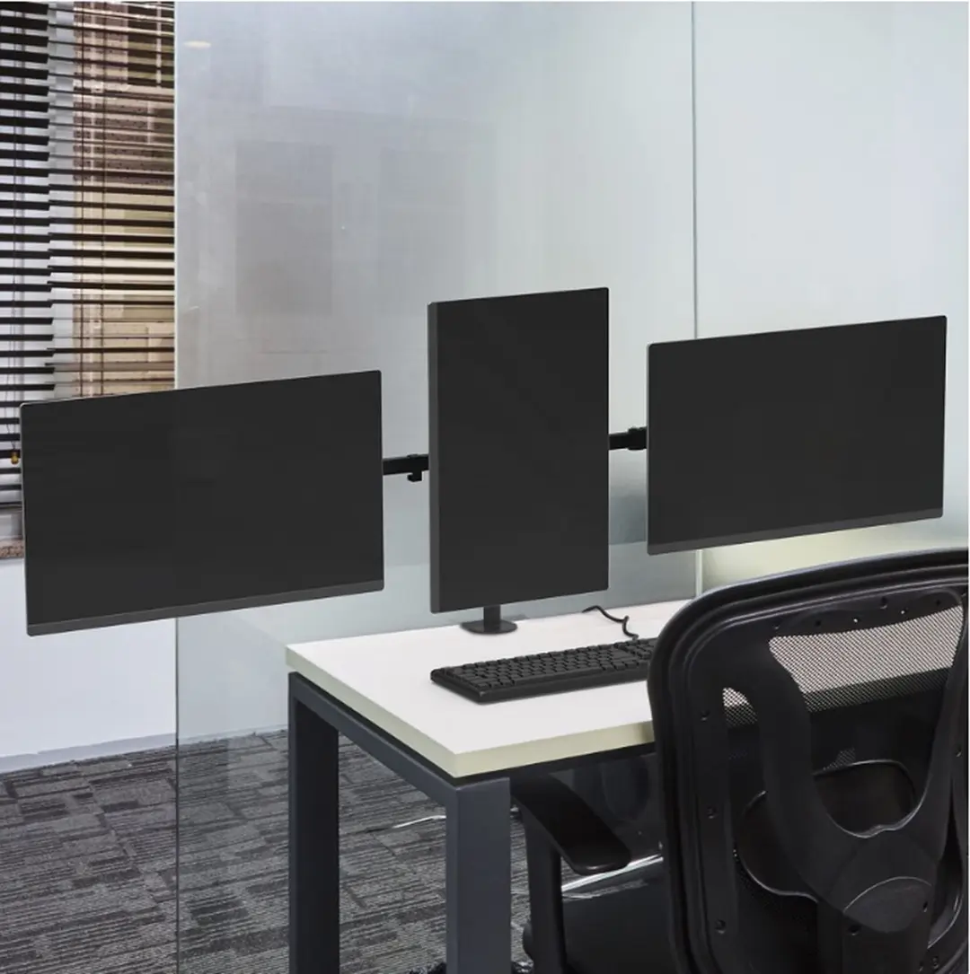 Manhattan 461658 Flat Panel Bureau Steun 68,6cm - Zwart - afbeelding 5 van 6