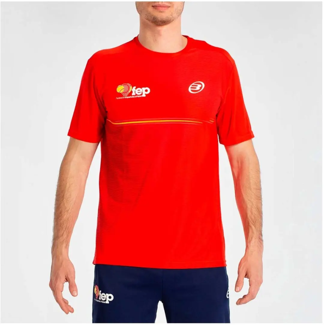 Bullpadel Fang Spaans Nationaal Padelteam T-shirt RoodL