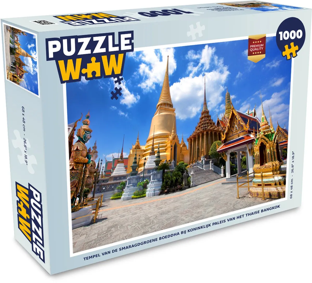 PuzzleWow Thailand Paleis Legpuzzel 1000 Stuks - Multicolor