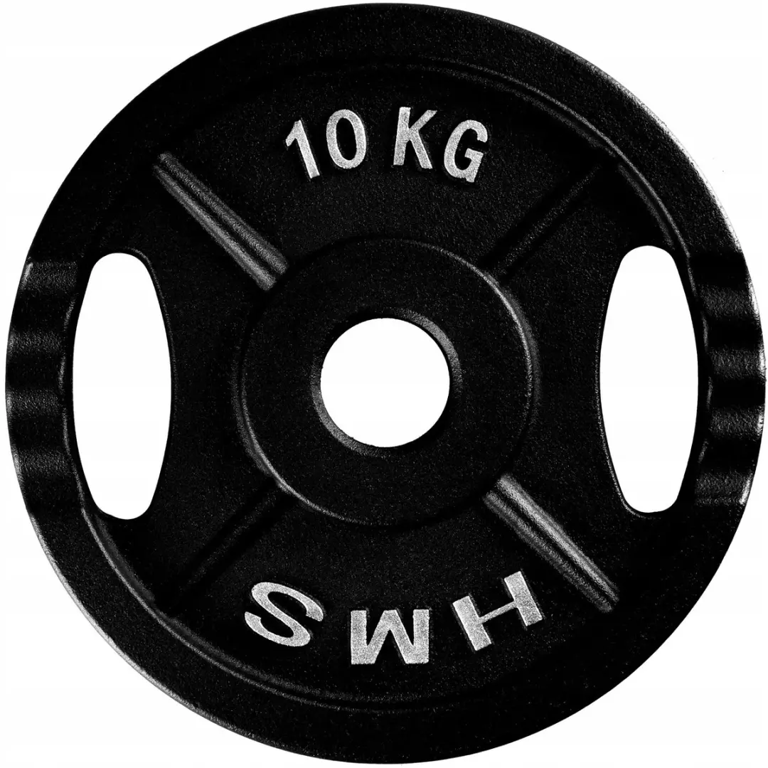 Olympische Halteringsschijf 10kg Gietijzer met Handgrepen 51mm