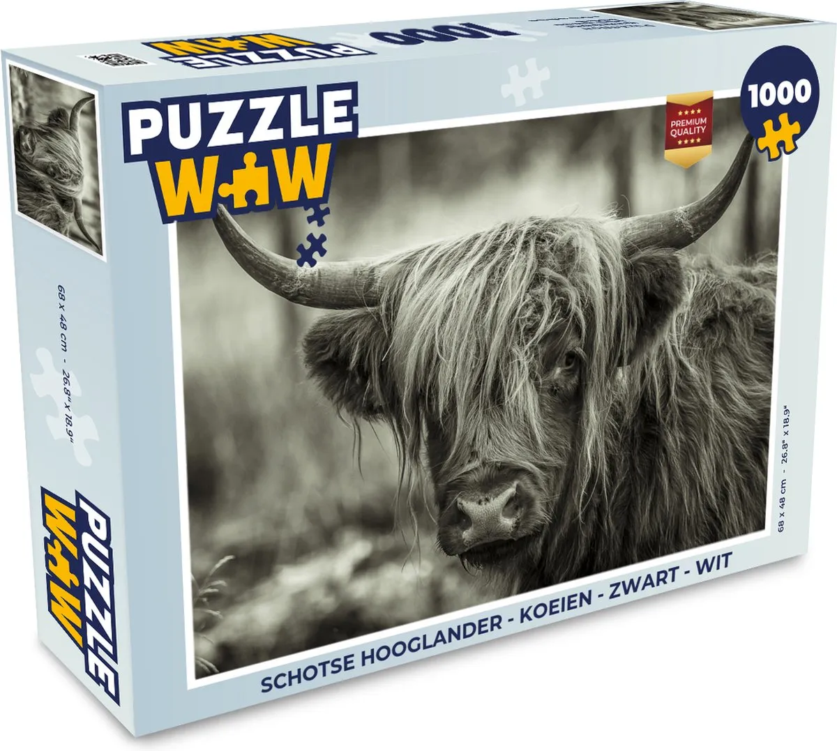 PuzzleWow Schotse Hooglander Legpuzzel 1000 Stuks
