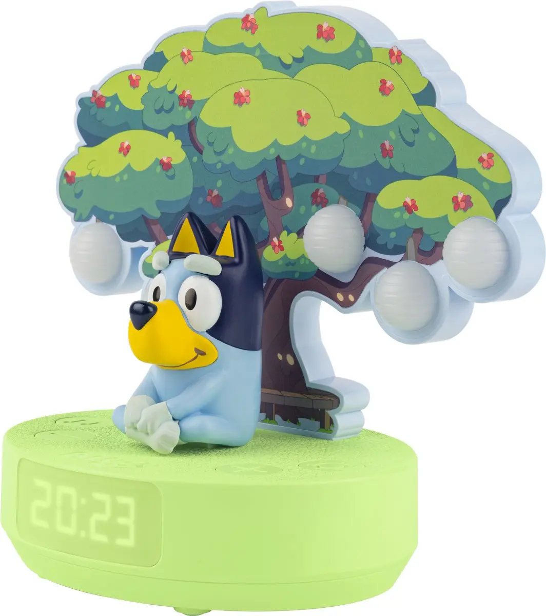 Bigben Bluey Lumitree Nachtlamp Kinderwekker - Blauw - afbeelding 2 van 6