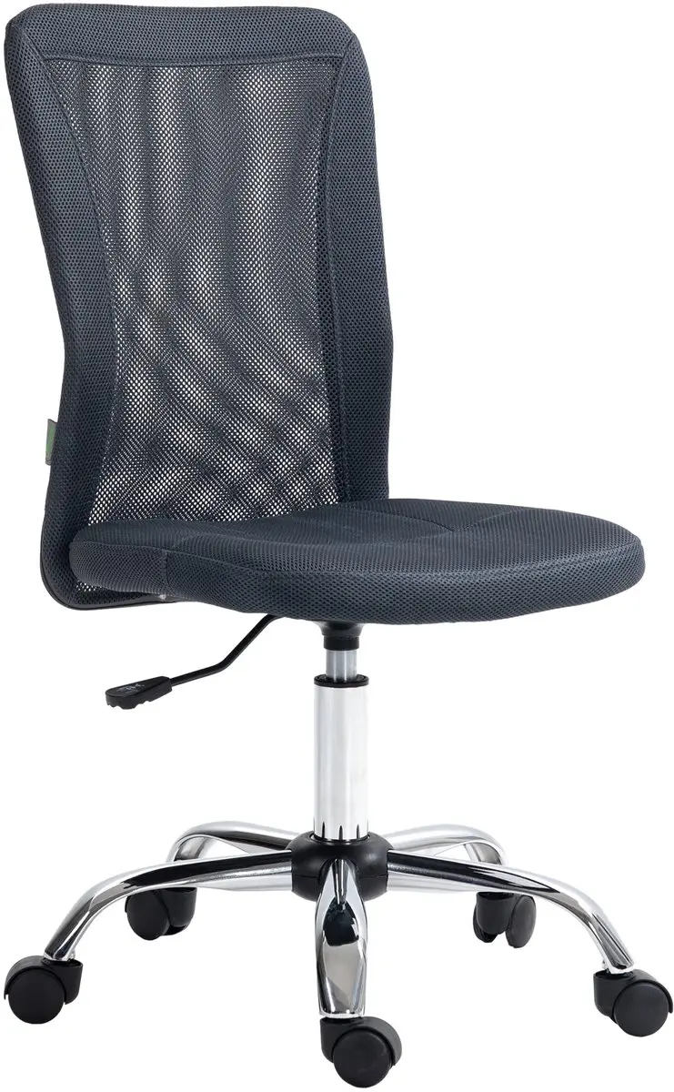 Vinsetto-Bureaustoel-Polyester-43x58x100cm-Donkergrijs