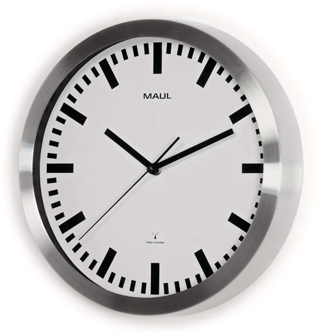 MAULpilot Wandklok 30RC - Zilver - Ø30,5cm - afbeelding 3 van 6