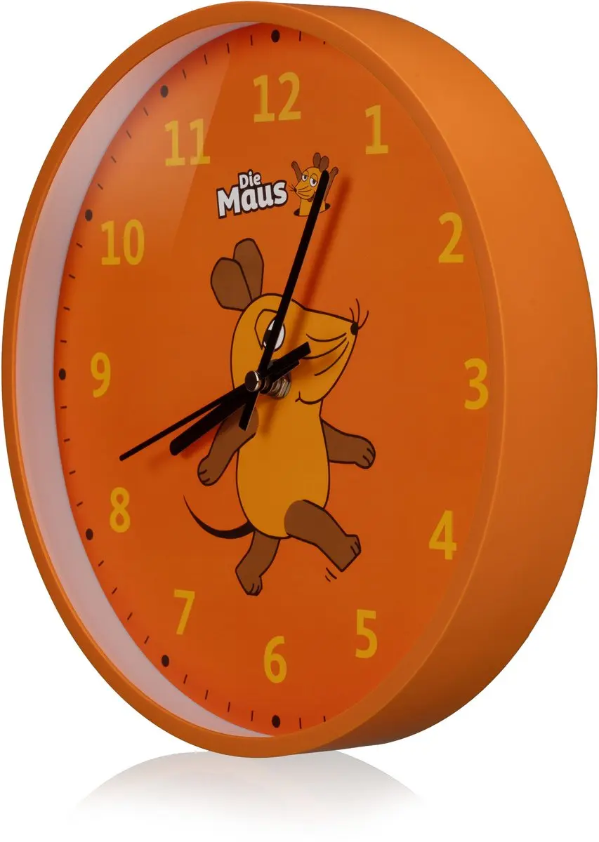 Bresser DieMaus Wandklok Muis - 25cm - Oranje - afbeelding 6 van 6