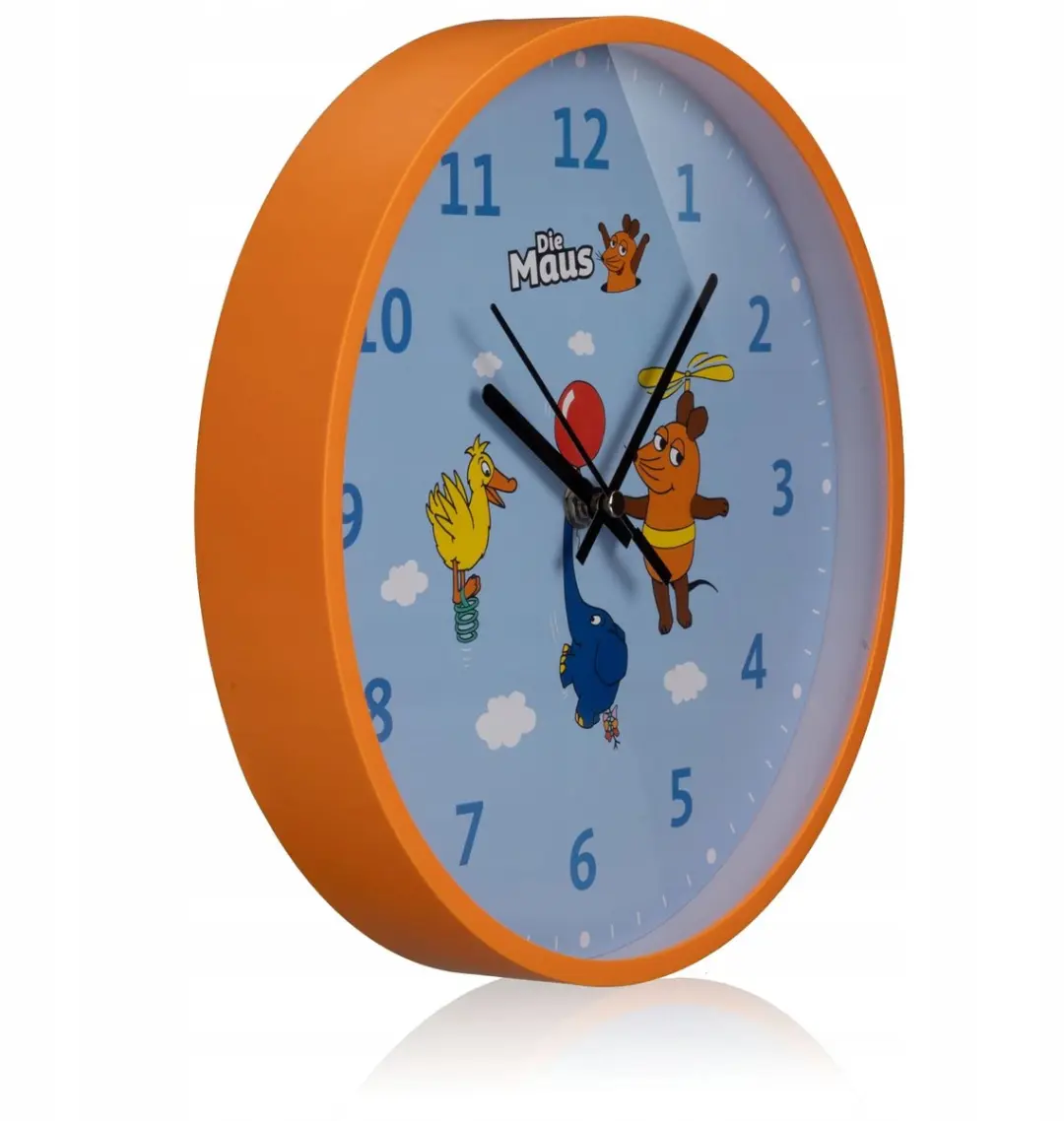 Bresser DieMaus Wandklok Muis/Olifant/Eend - 25cm - Blauw - afbeelding 2 van 6