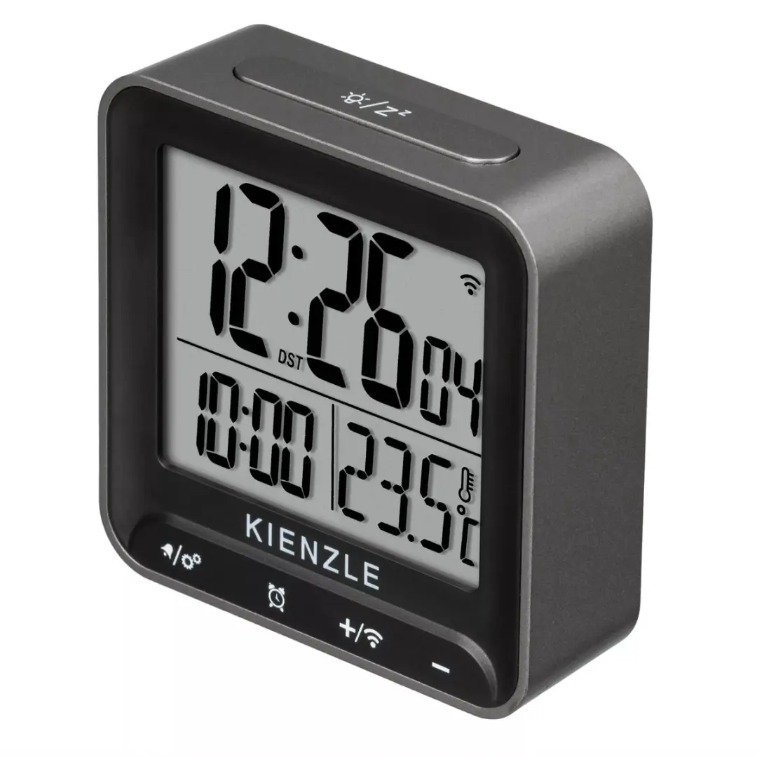 Bresser Kienzle Wekker DCF Signaal - Zilver/Zwart - afbeelding 4 van 6