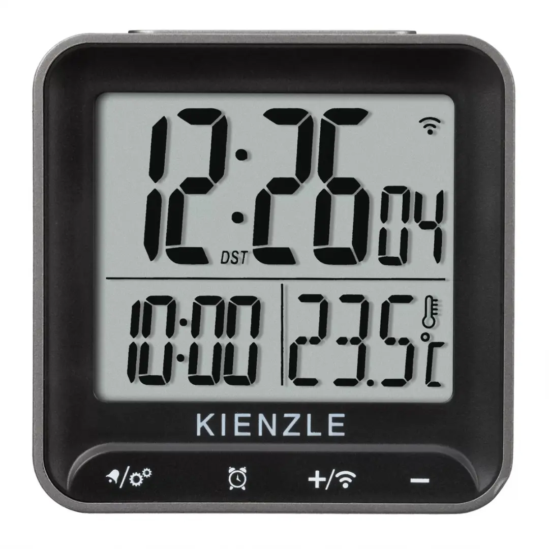 Bresser Kienzle Wekker DCF Signaal - Zilver/Zwart - afbeelding 6 van 6