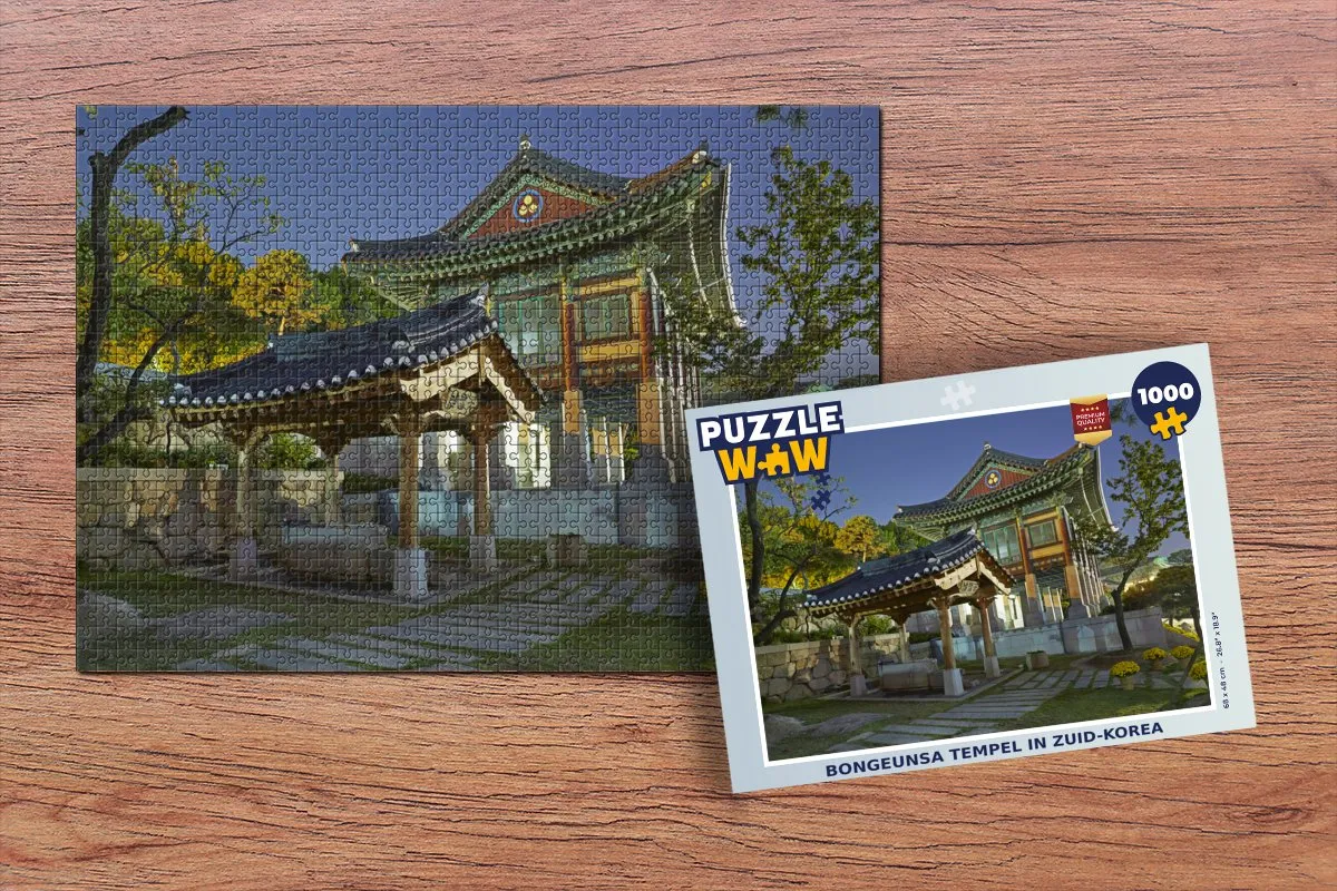 PuzzleWow Bongeunsa Tempel Legpuzzel 1000 Stuks - Multicolor