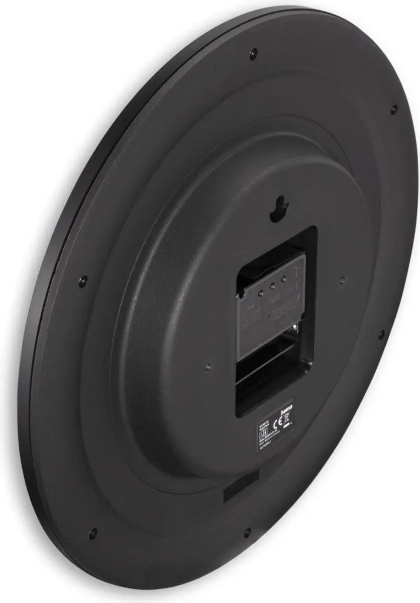 Hama Wandklok Tenerife Radiogestuurd 30cm - Zwart - afbeelding 3 van 3