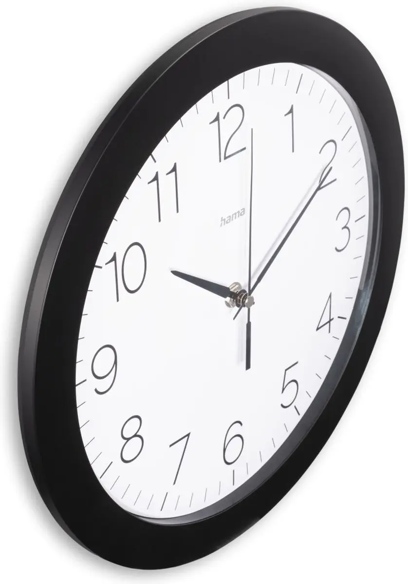 Hama Wandklok Tenerife Radiogestuurd 30cm - Zwart - afbeelding 2 van 3