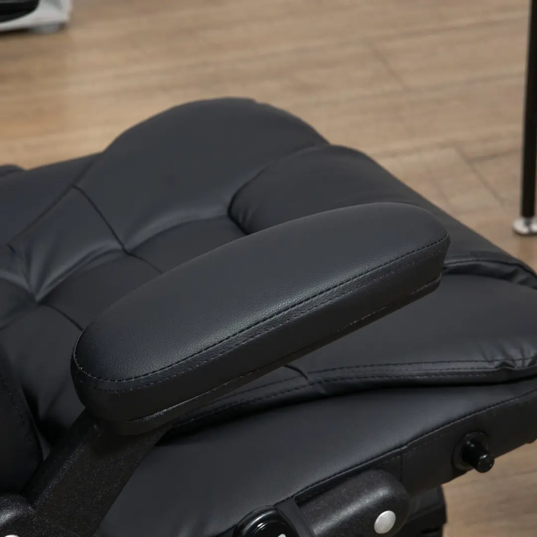 Homcom Massagesessel Kunstleder - 70x70cm - 111-121cm - Zwart - afbeelding 2 van 6