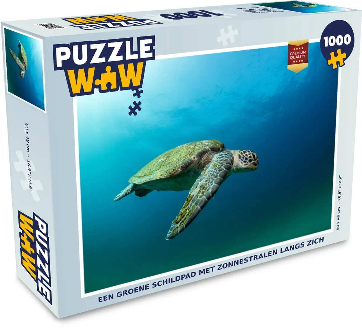 PuzzleWow Legpuzzel Schildpad met Zonnestralen 1000 Stuks