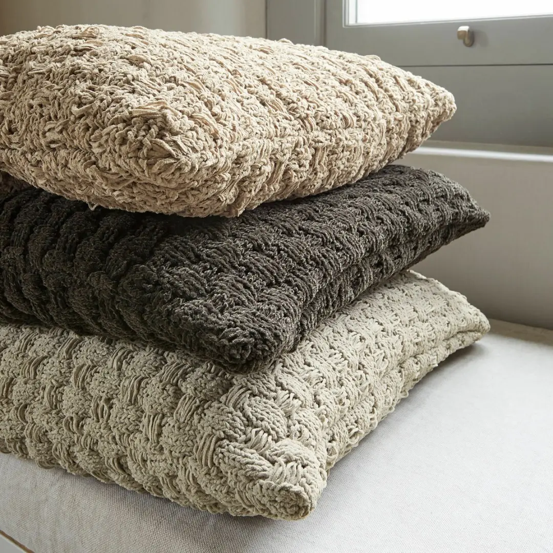 Loberon Kussenhoes set 3 Stuks - Antier beige/grijs - afbeelding 3 van 3