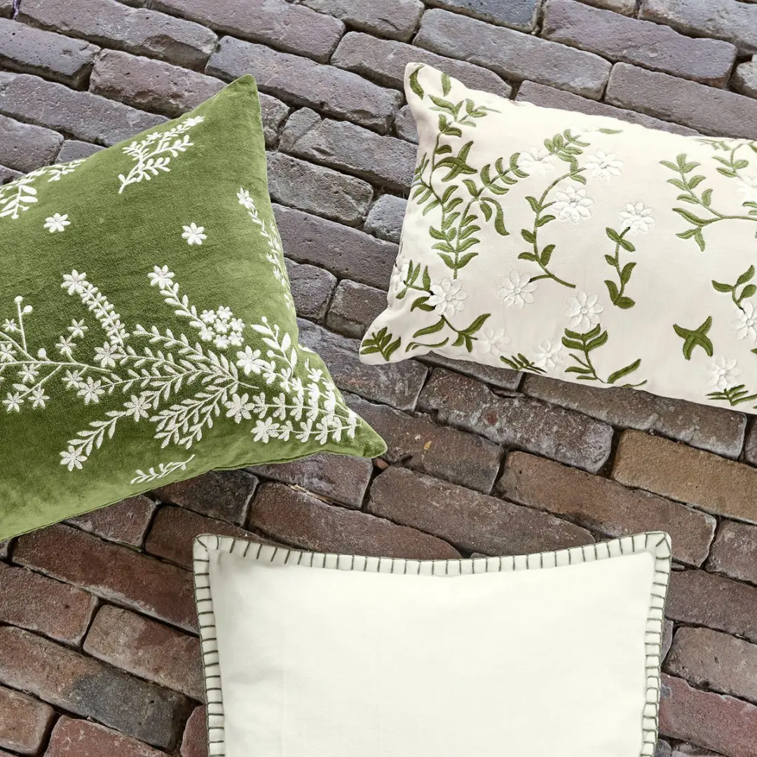 Loberon Kussenhoes Set 3 Stuks - Iplique Groen - afbeelding 4 van 4