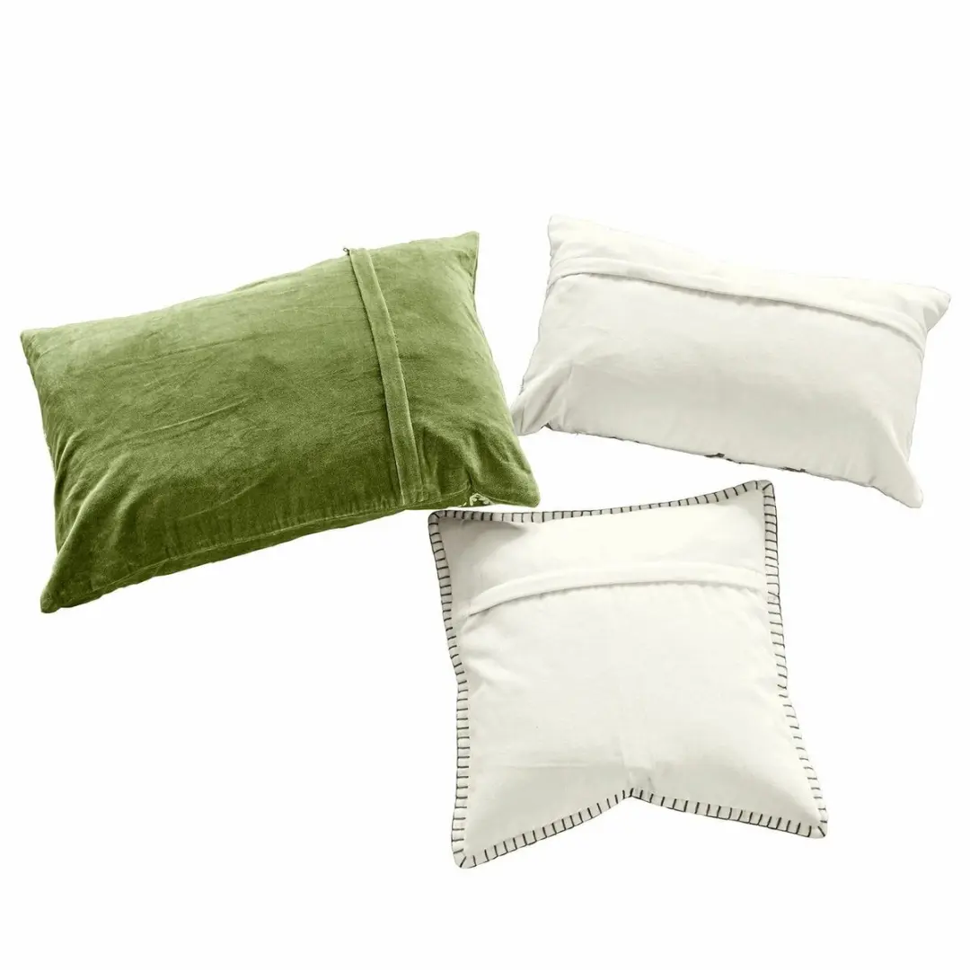 Loberon Kussenhoes Set 3 Stuks - Iplique Groen - afbeelding 2 van 4