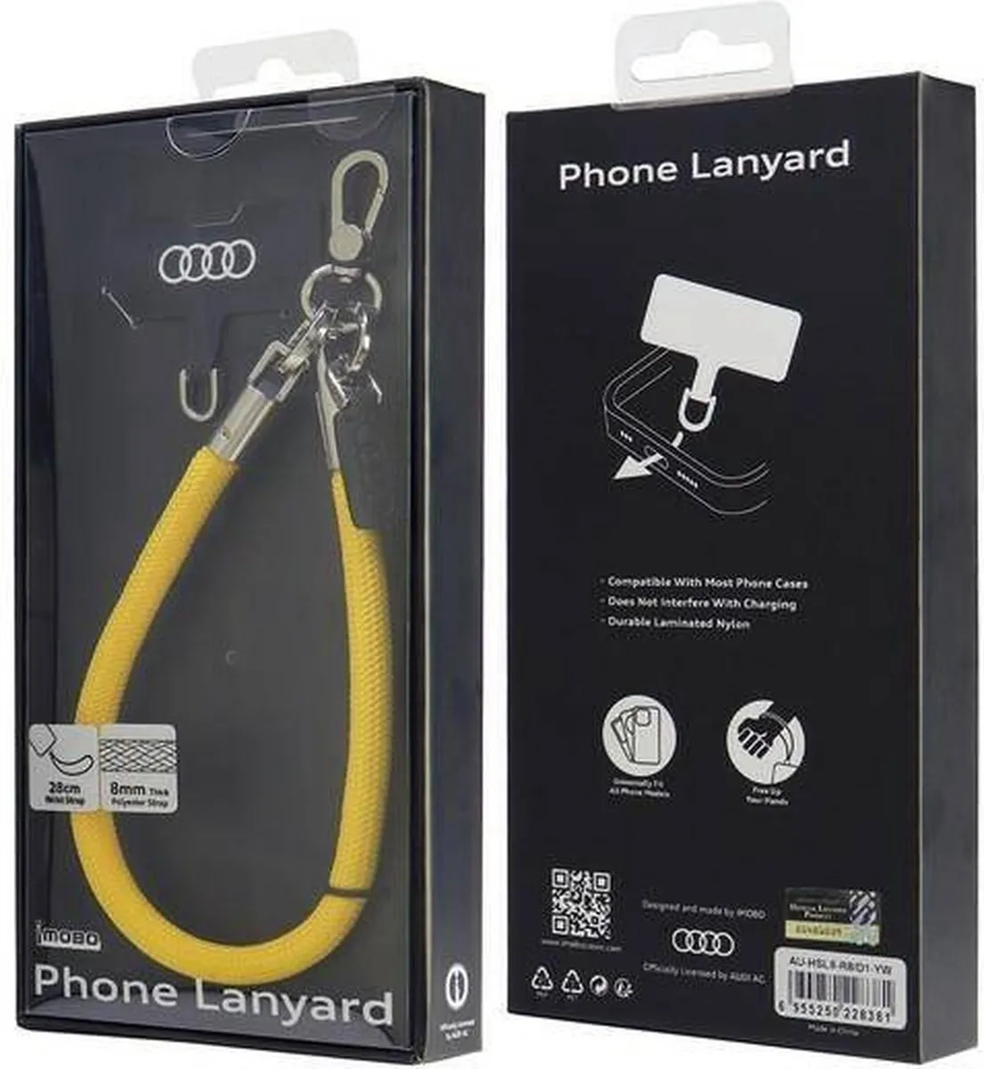 Audi Universele Telefoonkoord Polsstrap - Oranje - afbeelding 3 van 3