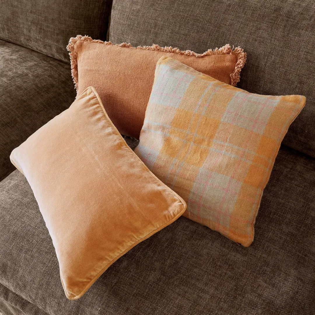 Loberon Léonille Kussenhoes Set - 3 Stuks Terracotta - afbeelding 5 van 5