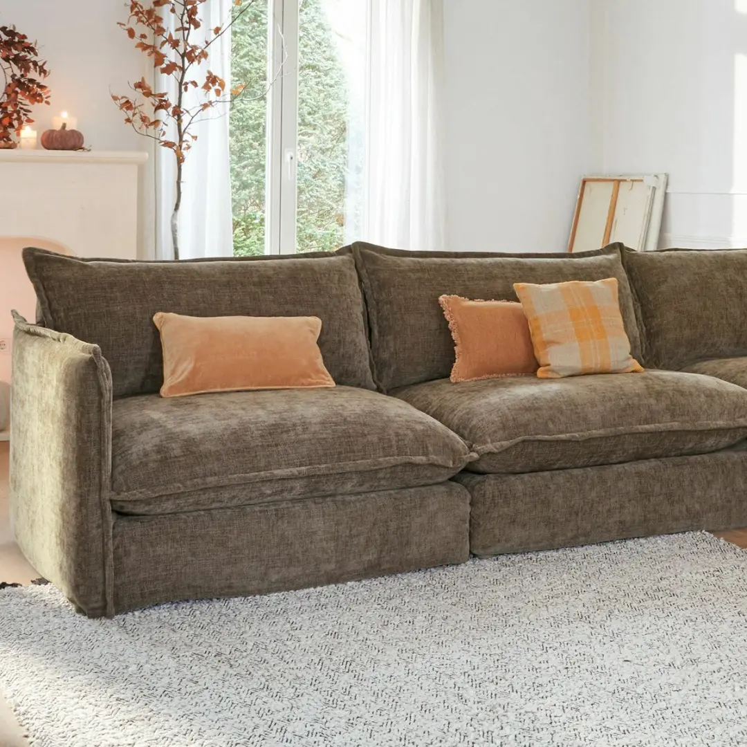Loberon Léonille Kussenhoes Set - 3 Stuks Terracotta - afbeelding 3 van 5