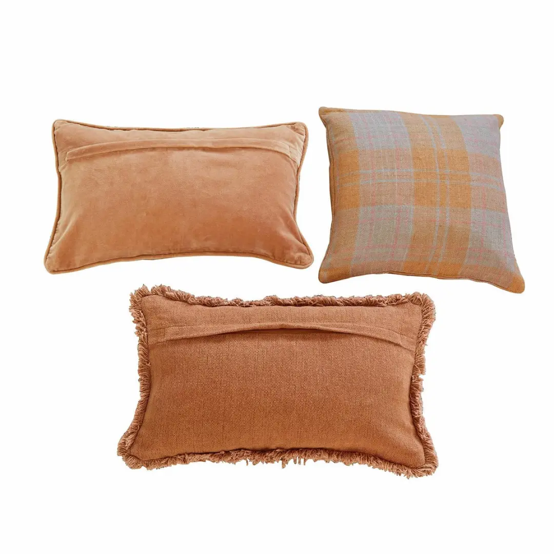 Loberon Léonille Kussenhoes Set - 3 Stuks Terracotta - afbeelding 4 van 5