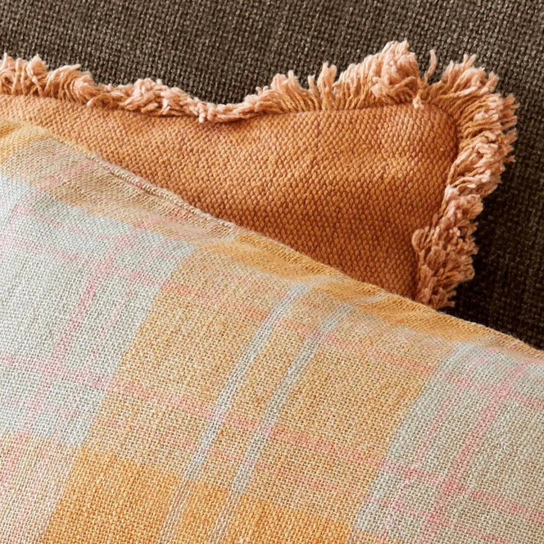 Loberon Léonille Kussenhoes Set - 3 Stuks Terracotta - afbeelding 2 van 5