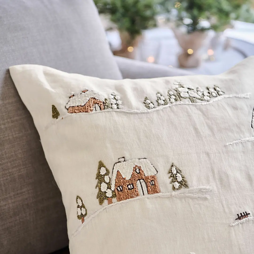 Loberon Kussenhoes Lyngstad - Beige - afbeelding 4 van 5